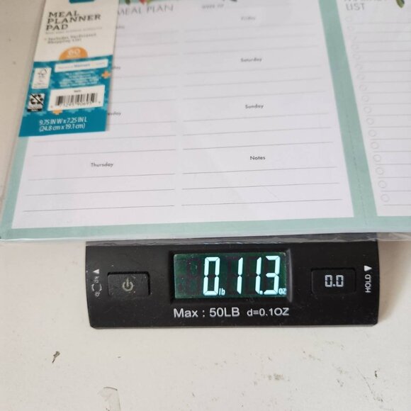 Pen+Gear Meal Planner Pad With Perforated Shopping List 60 Sheets Floral Design - Picture 6 of 6